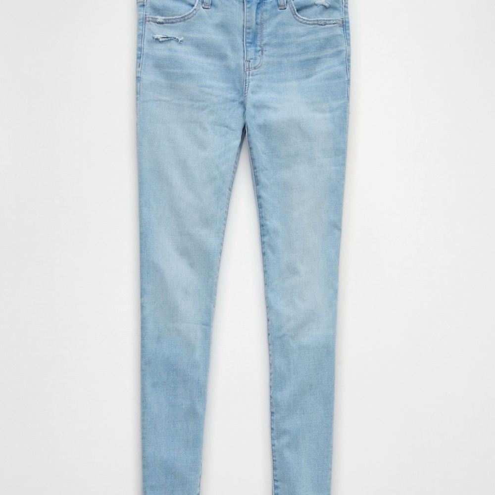Stylish Sky Blue Skinny Jeans for Women - Picture 5 of 7